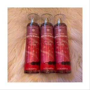 Bath & Body Works Twisted Peppermint Fine Fragrance Mist - New x3